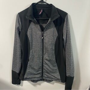 Betsey Johnson Black and Gray Performance Jacket